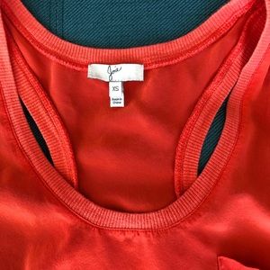 Joie Alicia racer back tank. Silk. Hi/lo design.